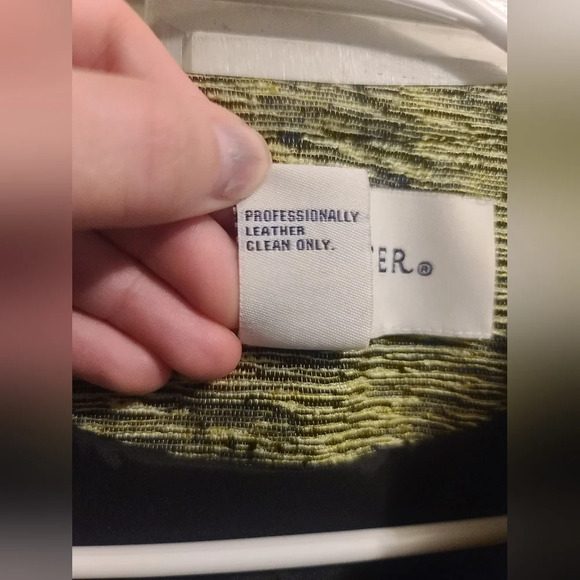 Silk and leather trim blazer - Picture 7 of 8